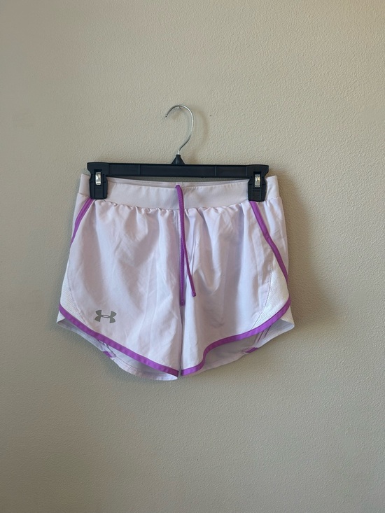 Under Armour Pants - Under Armour White Athletic Shorts with Purple Trim